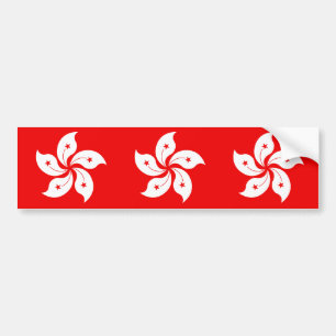 Hong Kong White Orchid Symbol på Red Bildekal