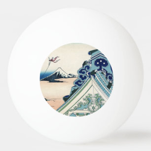 Honganji tempel Utsikt över Mt. Fuji Japanskt träs Pingisboll