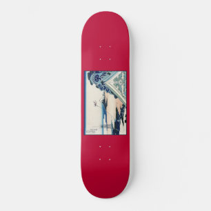 Honganji Temple vid Asakusa Mt Fuji, Feudal Japan  Mini Skateboard Bräda 18,5 Cm