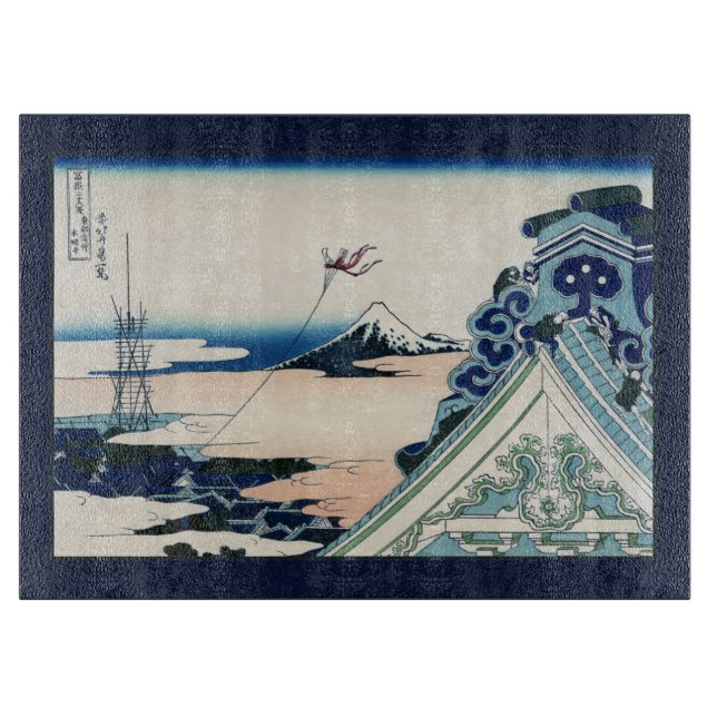 Honganji-templet Utsikt över Mt. Fuji Japanskt trä (Framsidan)