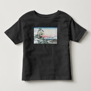Honganji-templet Utsikt över Mt. Fuji Japanskt trä T Shirt