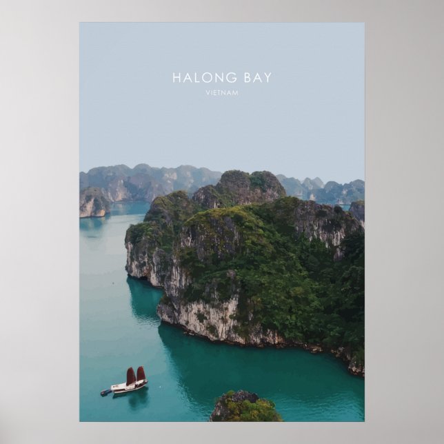 HongBay, Vietnam Travel Artwork Poster (Framsidan)