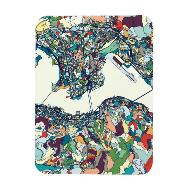 Hongkong, China Karta Magnet (Vertikal)