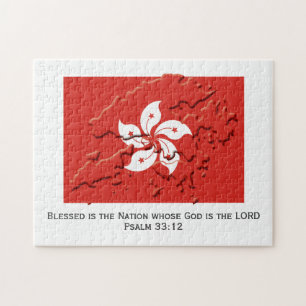 HONGKONG Delad nation HONG KONGER FLAGGA Pussel