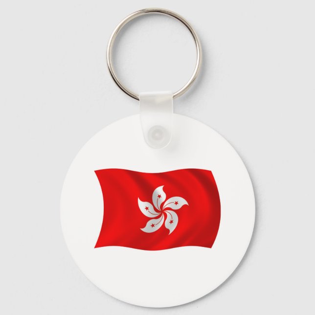 Hongkong Flagg Nyckelring (Framsida)