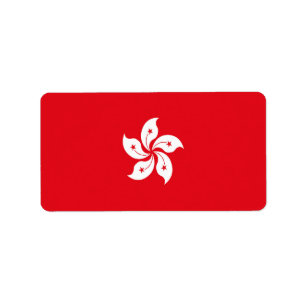 Hongkong-flagga Adressetikett
