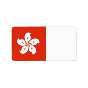 Hongkong-Flagga Adressetikett