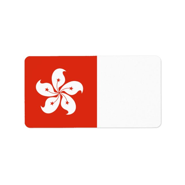 Hongkong-Flagga Adressetikett (Framsidan)