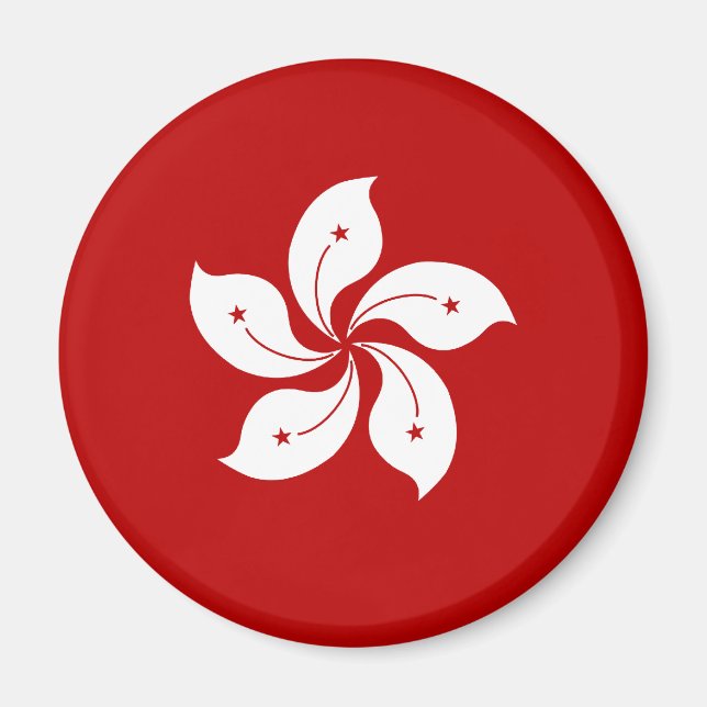 Hongkong-Flagga av hög kvalitet Magnet (Framsidan)
