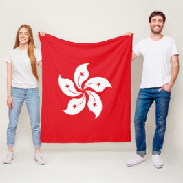 Hongkong-flagga Fleecefilt