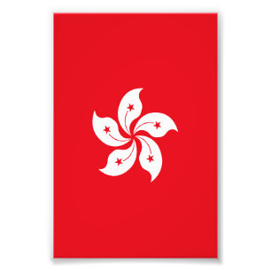Hongkong-flagga Fototryck