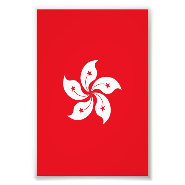 Hongkong-flagga Fototryck (Framsidan)