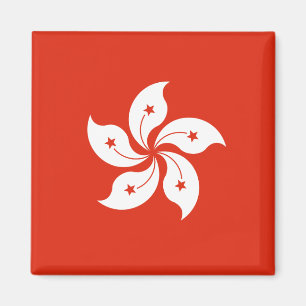 Hongkong-Flagga HK Magnet