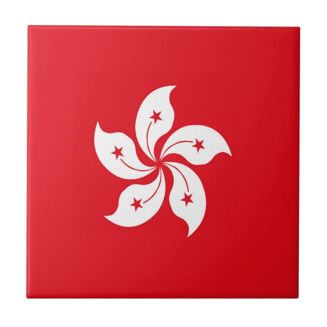 Hongkong-flagga Kakelplatta (Framsidan)