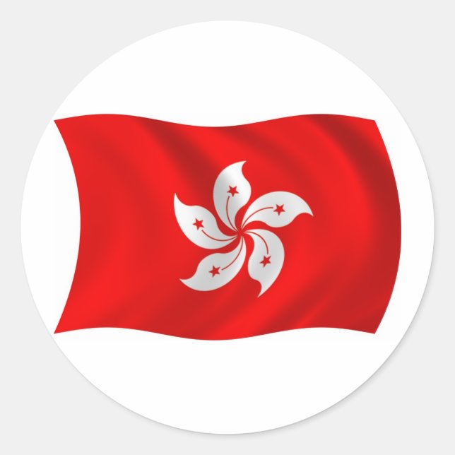 Hongkong Flagga Klistermärke (Framsida)