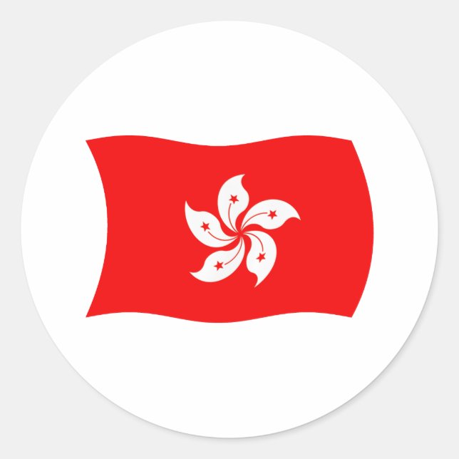 Hongkong Flagga Klistermärke (Framsida)