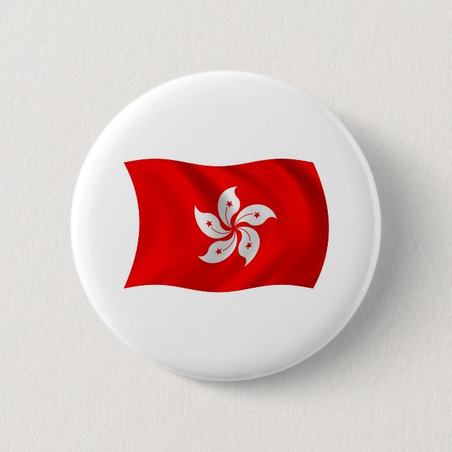Hongkong Flagga Knapp (Framsida)