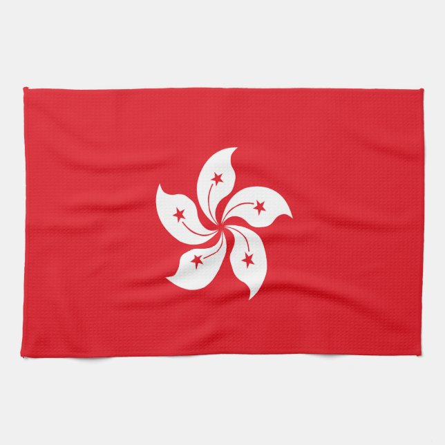 Hongkong-flagga Kökshandduk (Horisontell)