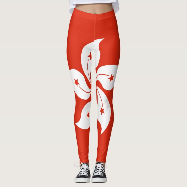 Hongkong-Flagga Leggings (Framsida)
