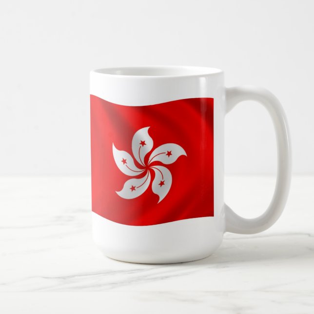 Hongkong Flagga Mugg (Höger)