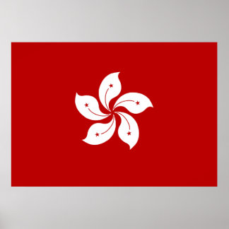 Hongkong-Flagga Poster