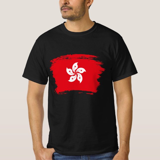 Hongkong-flagga T Shirt (Framsida)