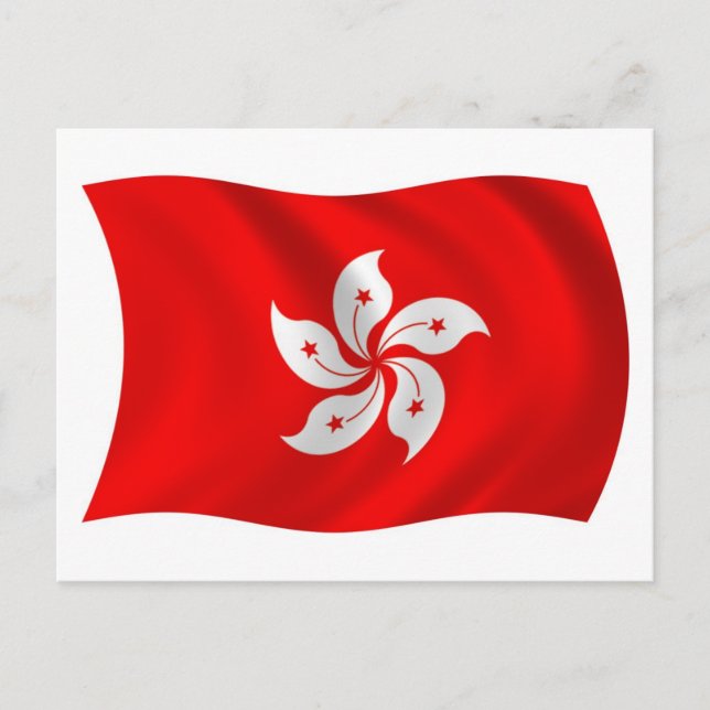 Hongkong Flagga vykort (Framsida)