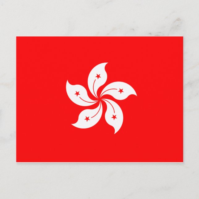 Hongkong-Flagga Vykort (Framsida)