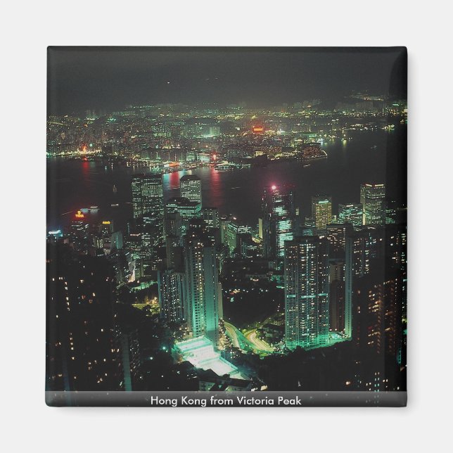 Hongkong från Victoria Peak Magnet (Framsidan)
