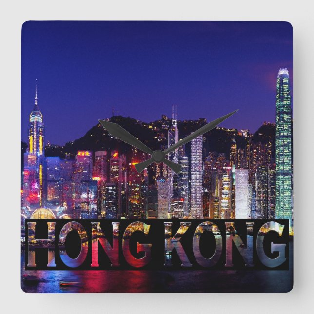 Hongkong Fyrkantig Klocka (Framsida)