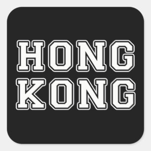 Hongkong Fyrkantigt Klistermärke