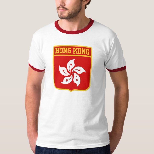 Hongkong Jackar om arm T-shirt (Framsida)