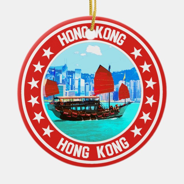 Hongkong Julgransprydnad Keramik (Framsidan)