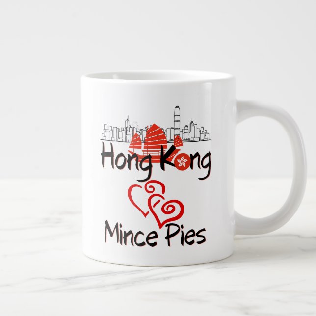 Hongkong Kärlek Mince Paj (Specialty Mugg) Jumbo Mugg (Höger)