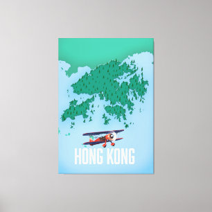 Hongkong Karta Canvastryck