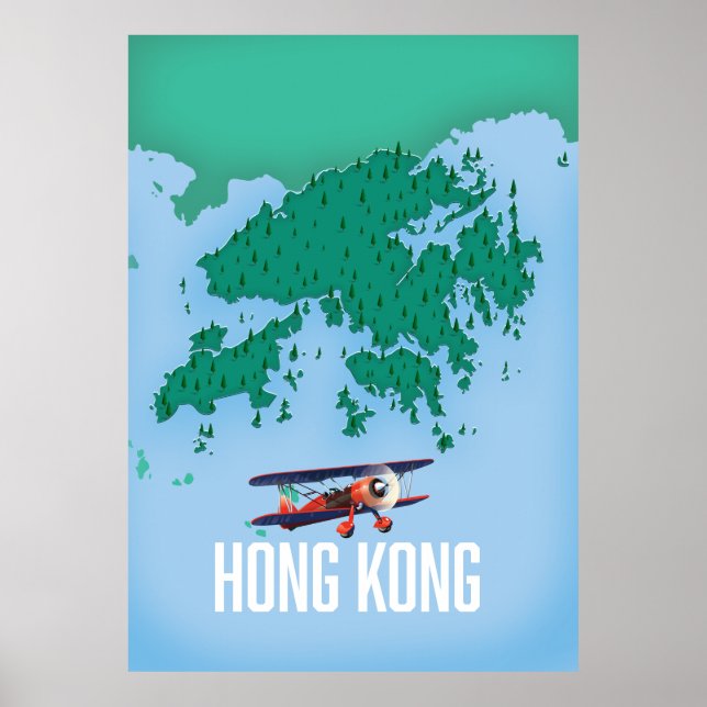 Hongkong Karta Poster (Framsidan)