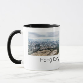 Hongkong Lejona Sten Backe Skyline Panorama Souven Mugg