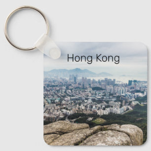 Hongkong Lejona Sten Backe Skyline Panorama Souven Nyckelring