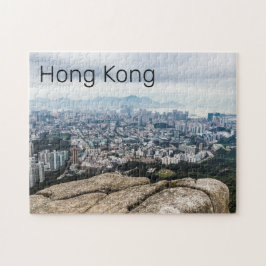 Hongkong Lejona Sten Backe Skyline Panorama Souven Pussel