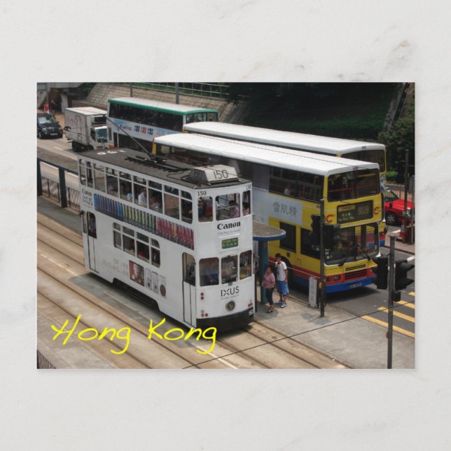Hongkong-tram Vykort (Framsida)