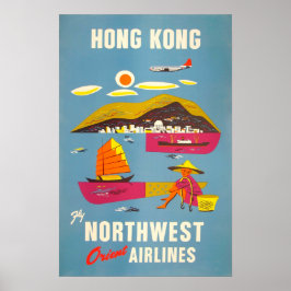 Hongkong Vintage resor Poster