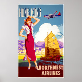 Hongkong Vintage resor Poster återställd