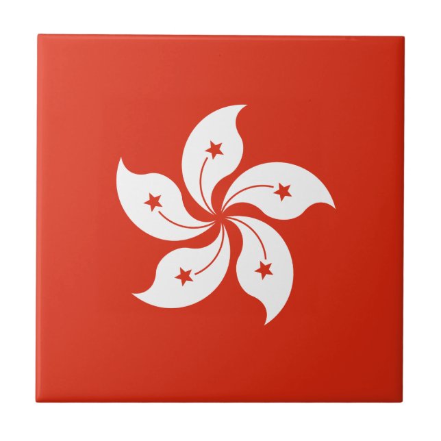 Hongkongflagga Kakelplatta (Framsidan)