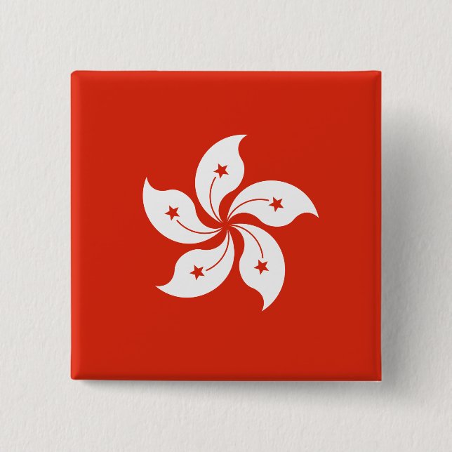 Hongkongflagga Knapp (Framsida)