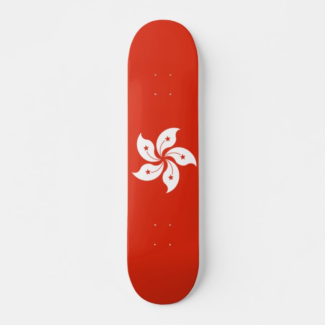 Hongkongflagga Mini Skateboard Bräda 18,5 Cm (Framsida)