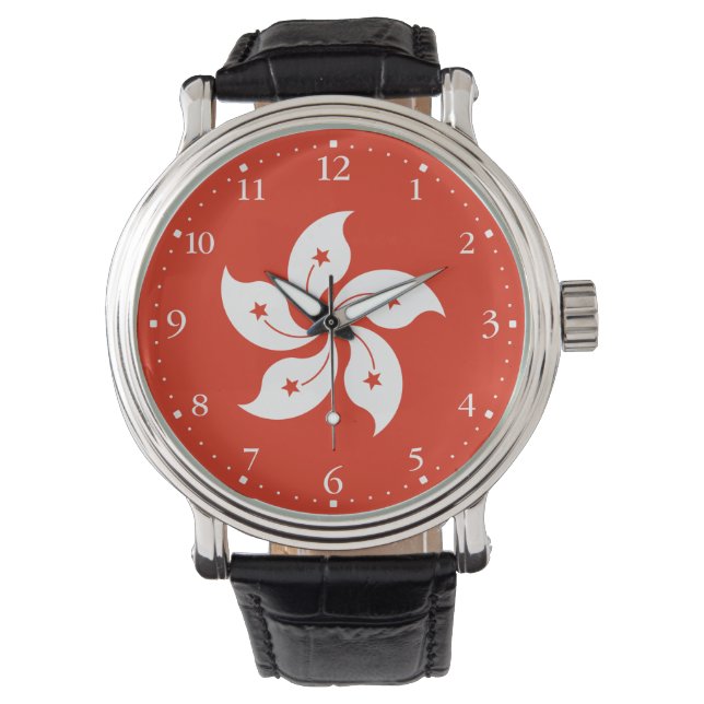 Hongkongs flagga armbandsur (Framsida)