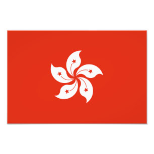 Hongkongs flagga fototryck