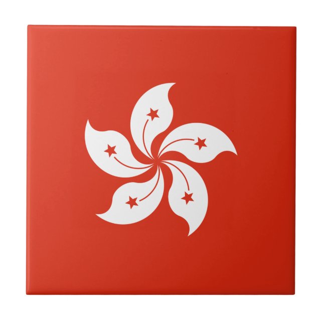 Hongkongs flagga kakelplatta (Framsidan)