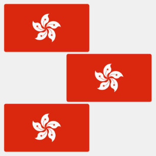 Hongkongs flagga klistermärke