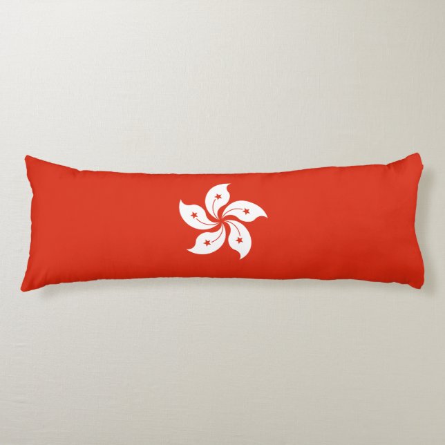 Hongkongs flagga kroppskudde (Framsidan)